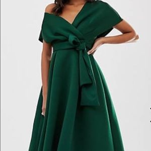 Emerald Green scuba material dress